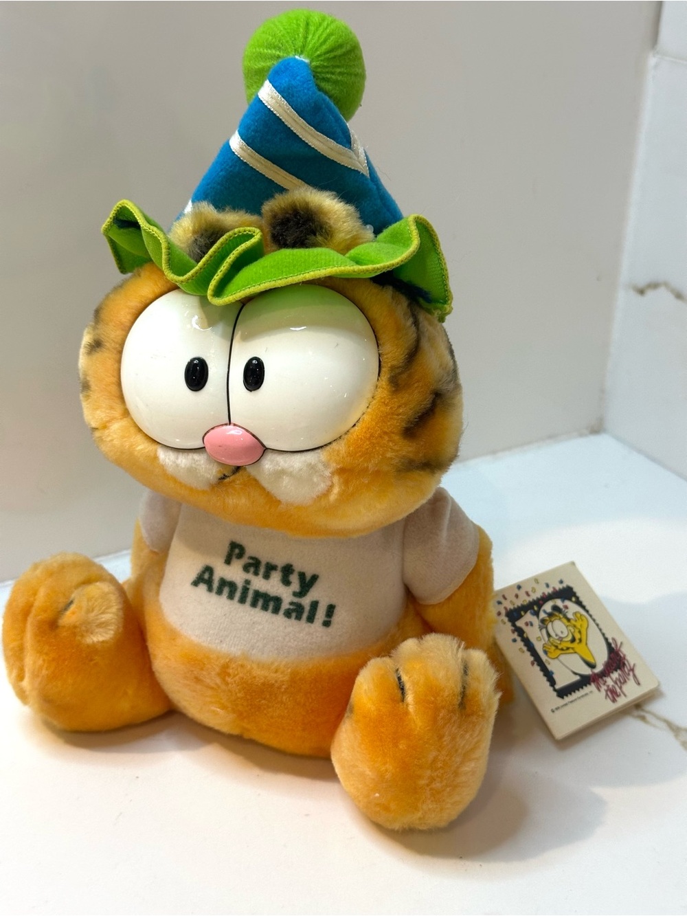 Garfield vintage 1980s Dakin "Party Animal" plush with tags